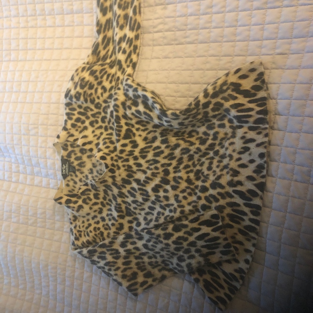 Kids fitted Leopard print pullover sweater